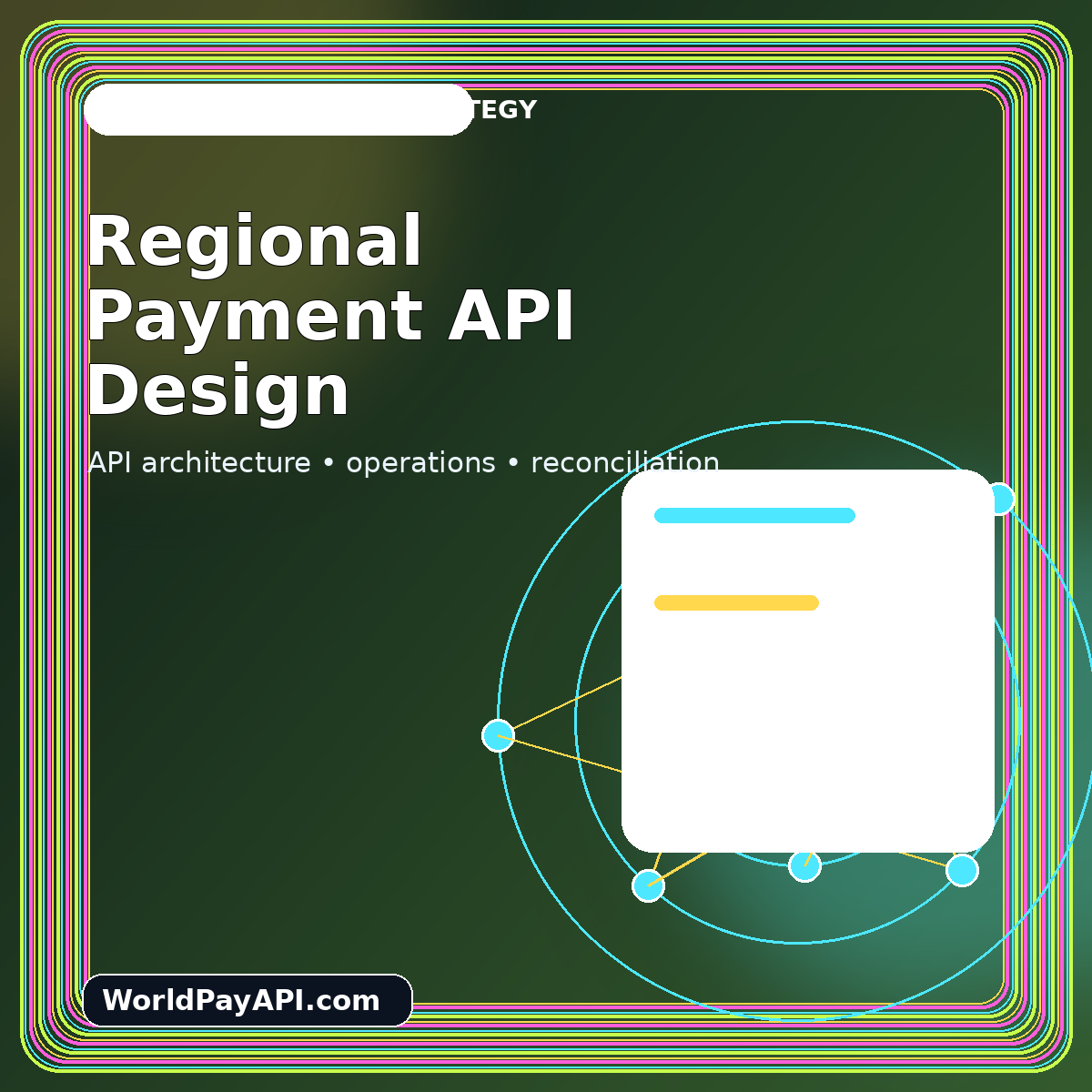 Neon world map routing payment APIs across Asia, Africa, GCC and MENA, and South America